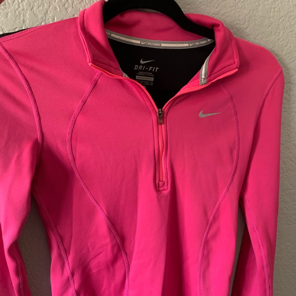 Nike pink half zip